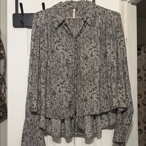 FP Movement by Free People Black and White Patterned Blouse
